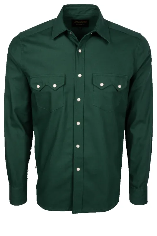 Richter Goods Men's Duck Canvas Western Snap Shirt - Malachite made by Richter Goods