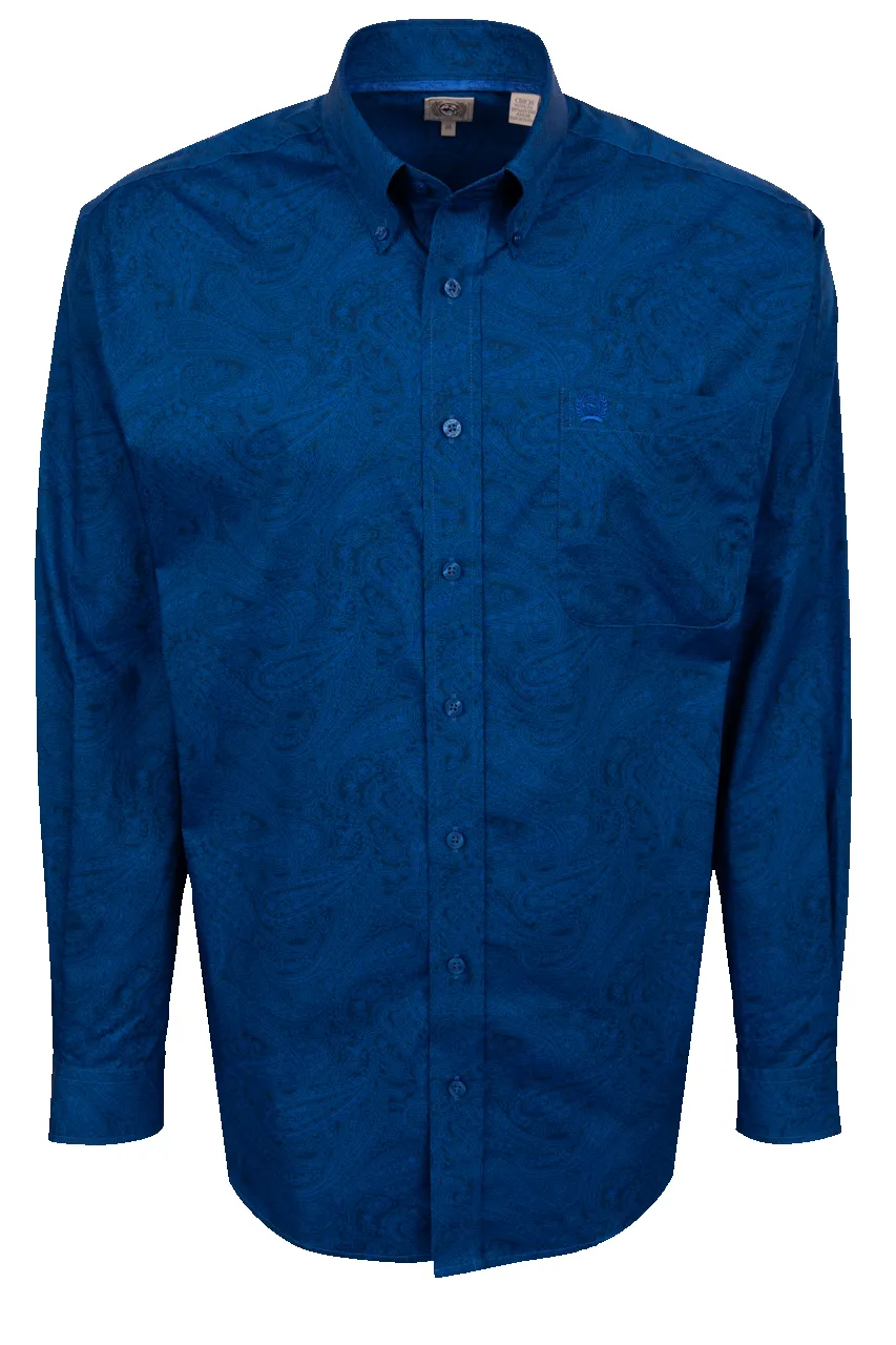 Cinch Blue Paisley Button-Down Shirt sold by Pinto Ranch