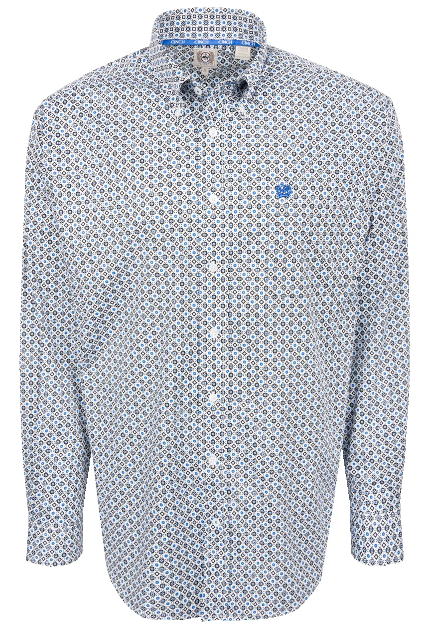 Cinch Blue Foulard Print Button Down Shirt sold by Pinto Ranch