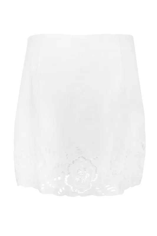 Z Supply Daya Embroidered Linen Mini Skirt made by Z Supply