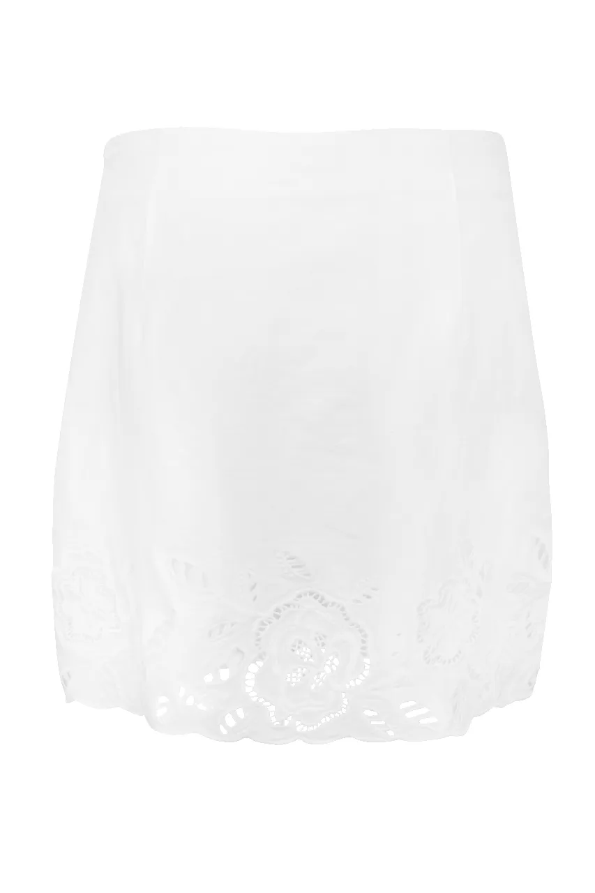 Z Supply Daya Embroidered Linen Mini Skirt sold by Pinto Ranch