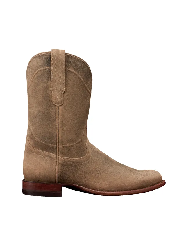 Tecovas Earl Suede Roper Boots - Gravel made by Tecovas