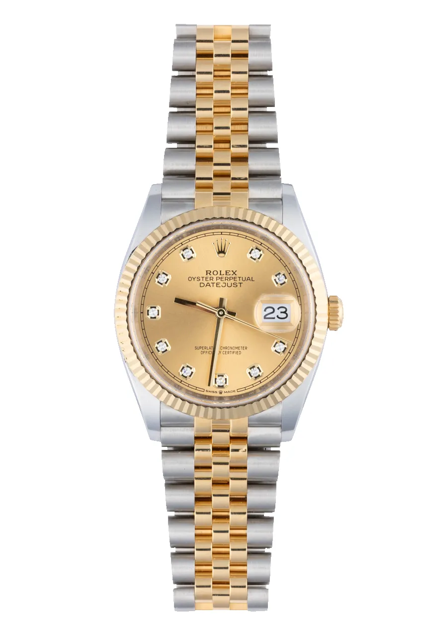 Pinto Ranch 36mm Champagne Diamond Dial Luxury Watch sold by Pinto Ranch product image thumbnail 2