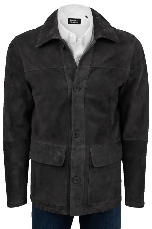 Pinto Ranch Charcoal Reversible Suede Jacket made by Pinto Ranch