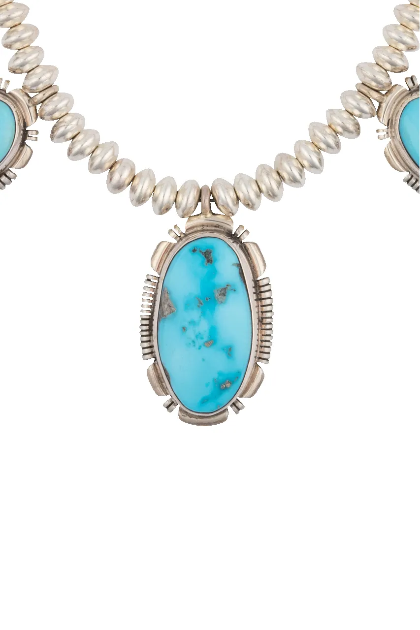 Kingman Turquoise Navajo Pearl Necklace sold by Pinto Ranch product image thumbnail 2