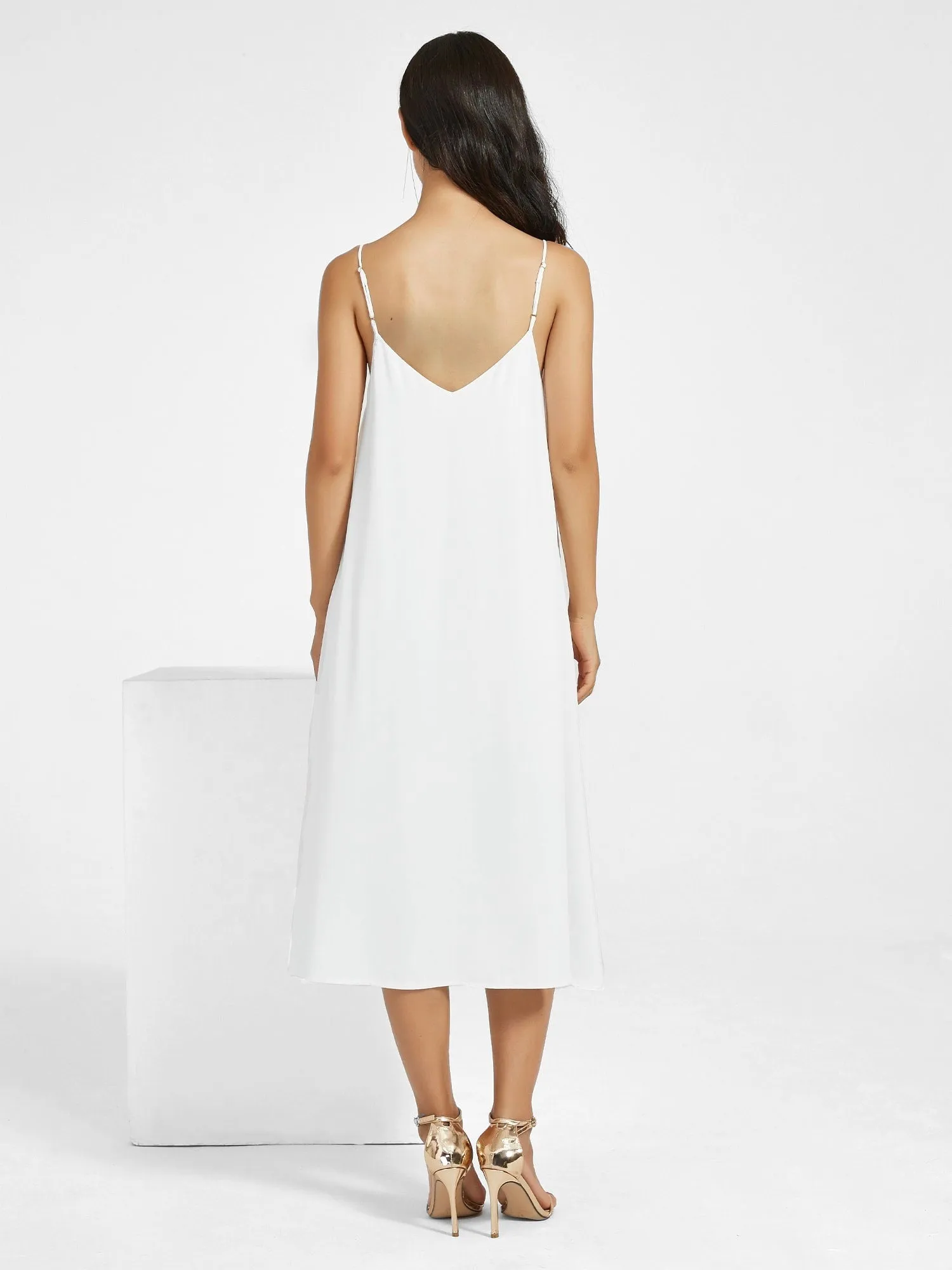 Serena Bridal Slip Dress, Midi sold by Supesu product image thumbnail 2