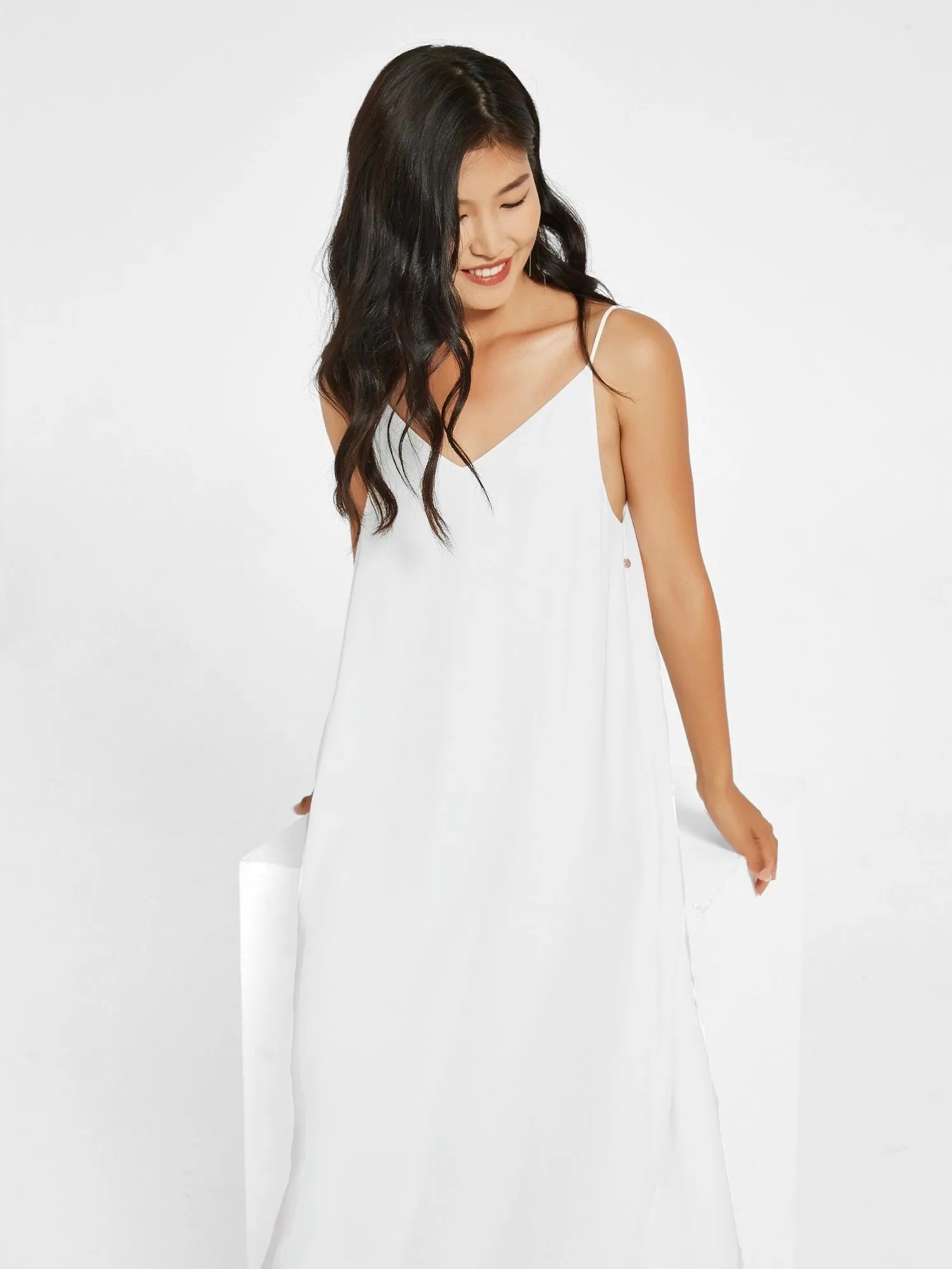 Serena Bridal Slip Dress, Midi sold by Supesu product image thumbnail 4