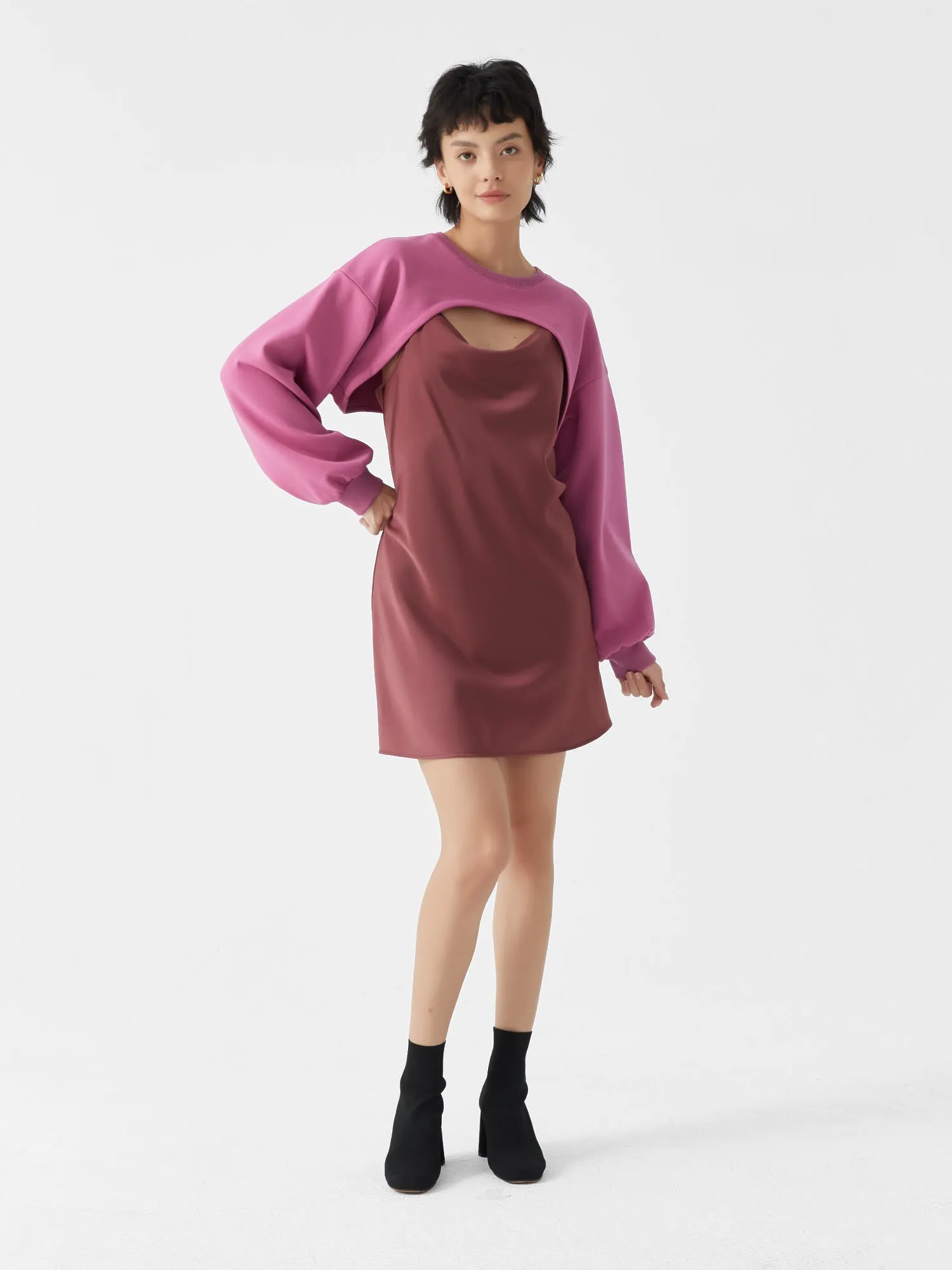 Cubby Shrug Sweater, Cropped sold by Supesu product image thumbnail 5