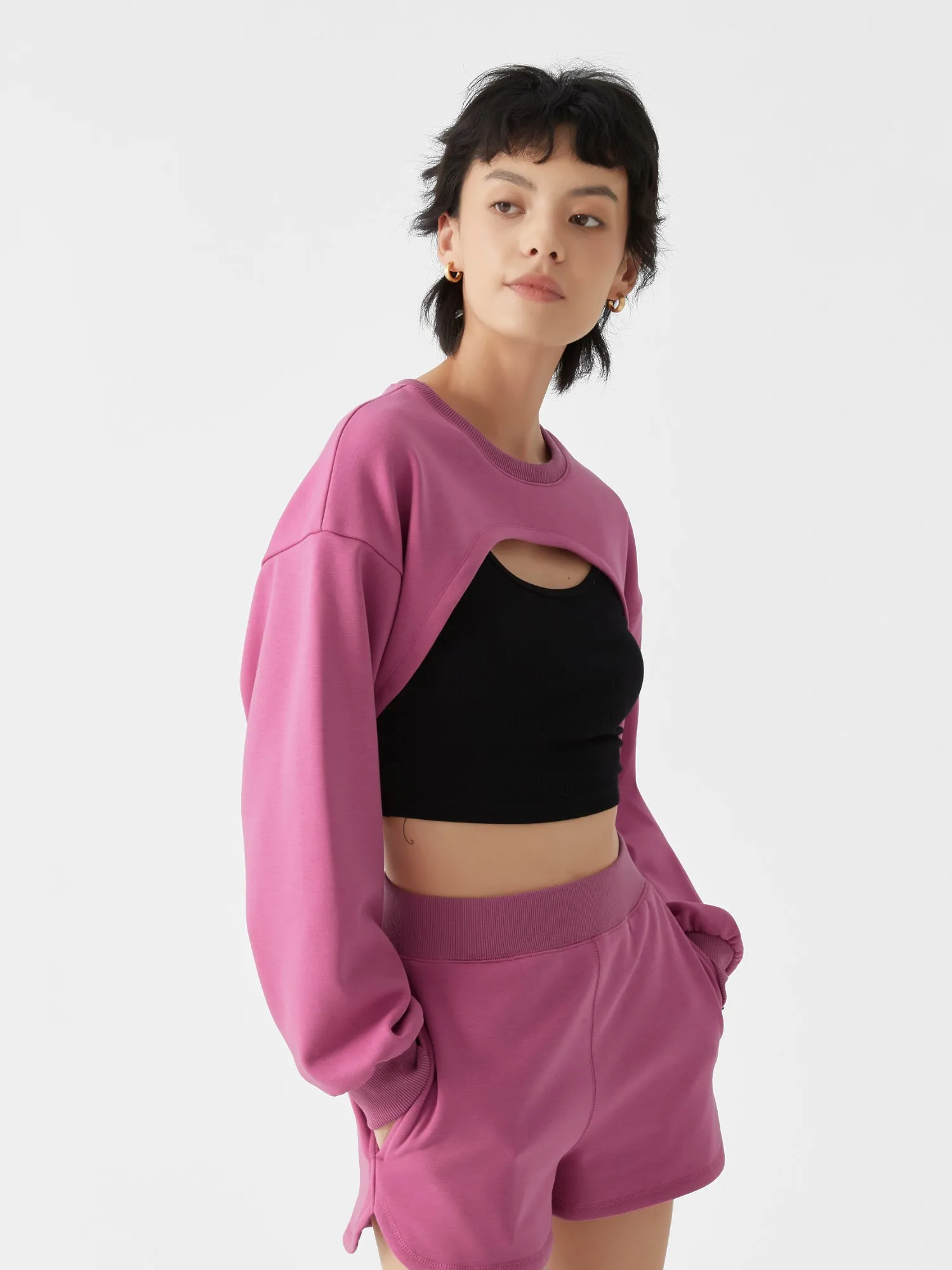 Cubby Shrug Sweater, Cropped sold by Supesu product image thumbnail 2