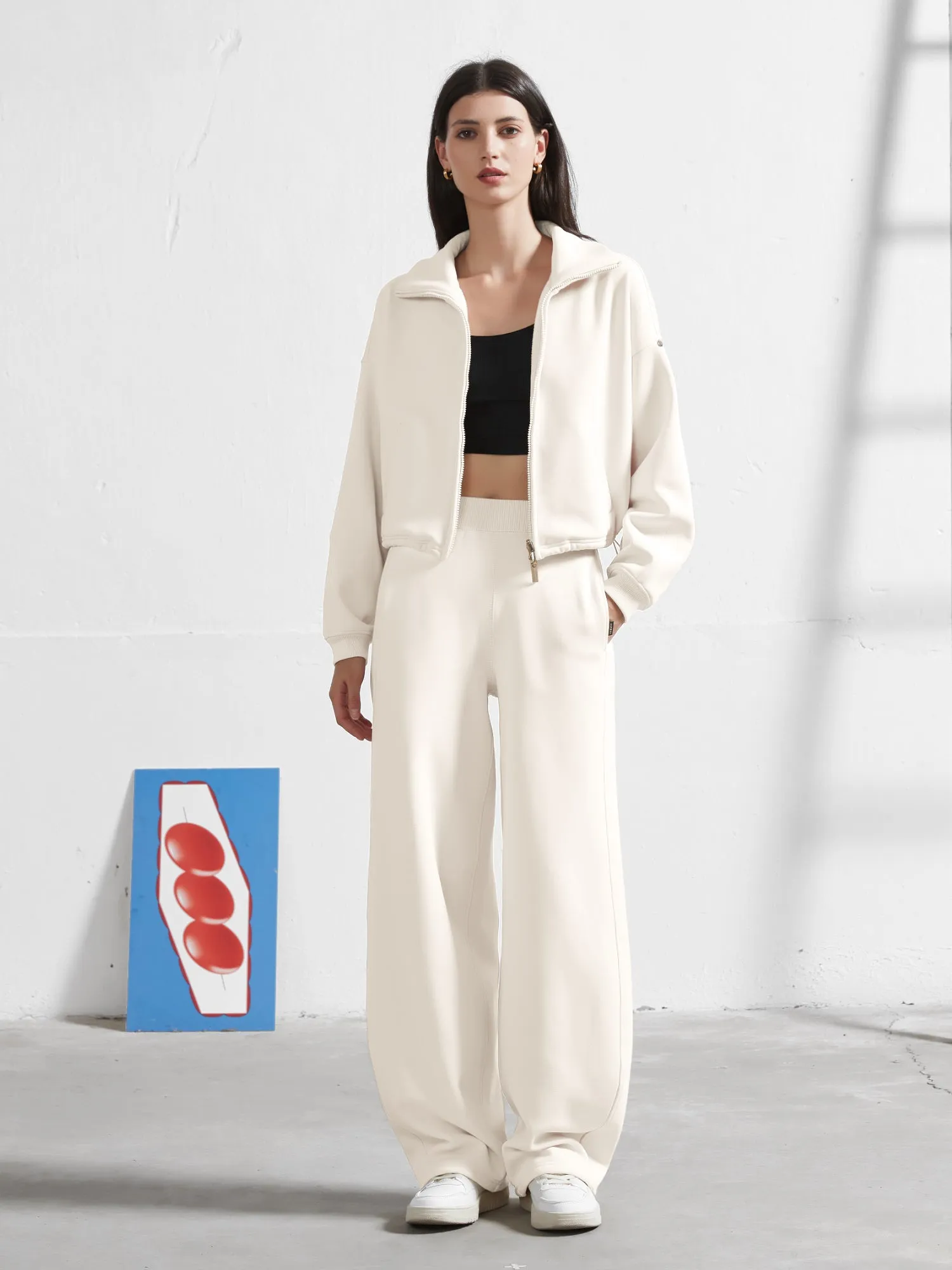 Cubby Barrel Leg Pants, High Waisted | Core Colors sold by Supesu product image thumbnail 4