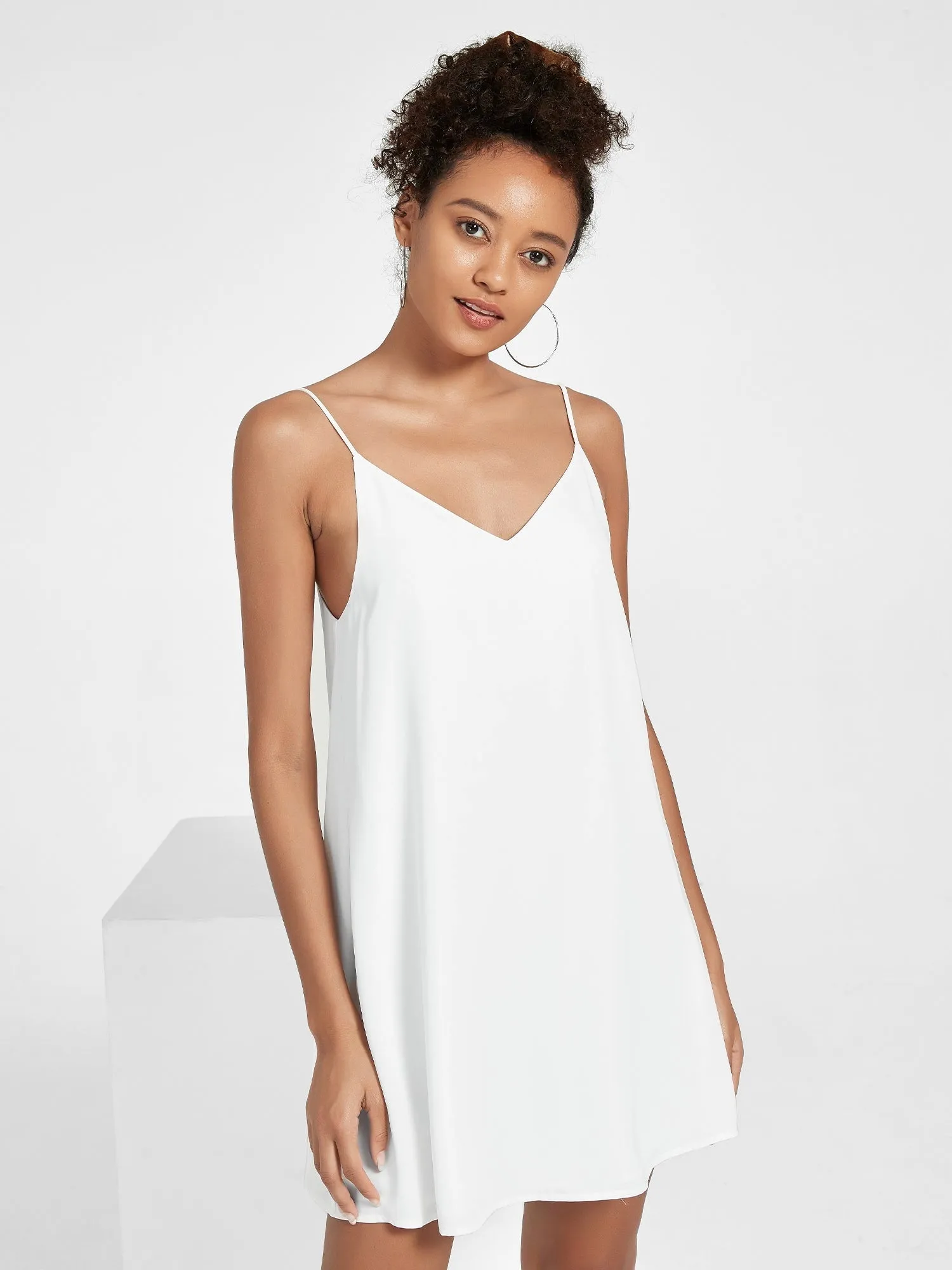 Serena Bridal Slip Dress, Mini sold by Supesu product image thumbnail 4