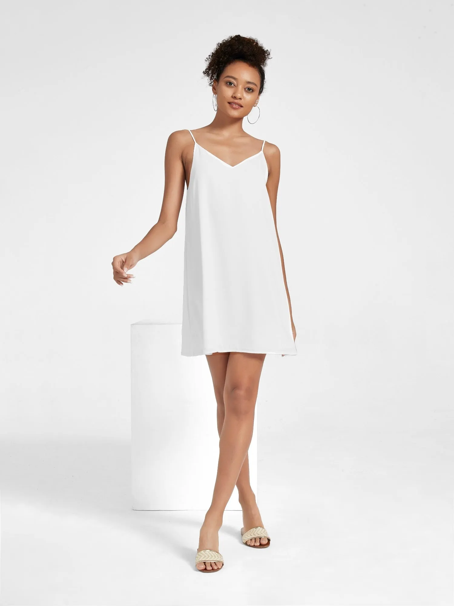 Serena Bridal Slip Dress, Mini sold by Supesu