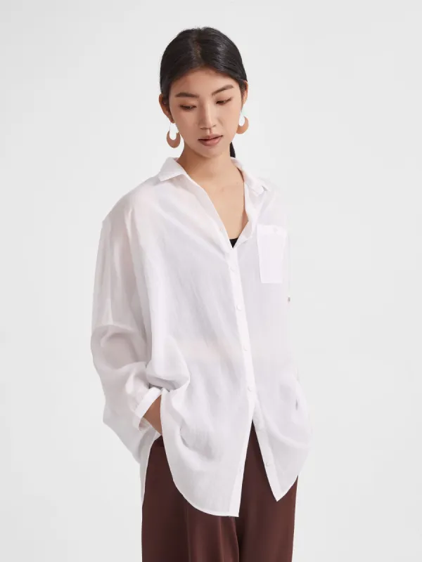 SHERRY Oversized Dress Shirt made by Supesu