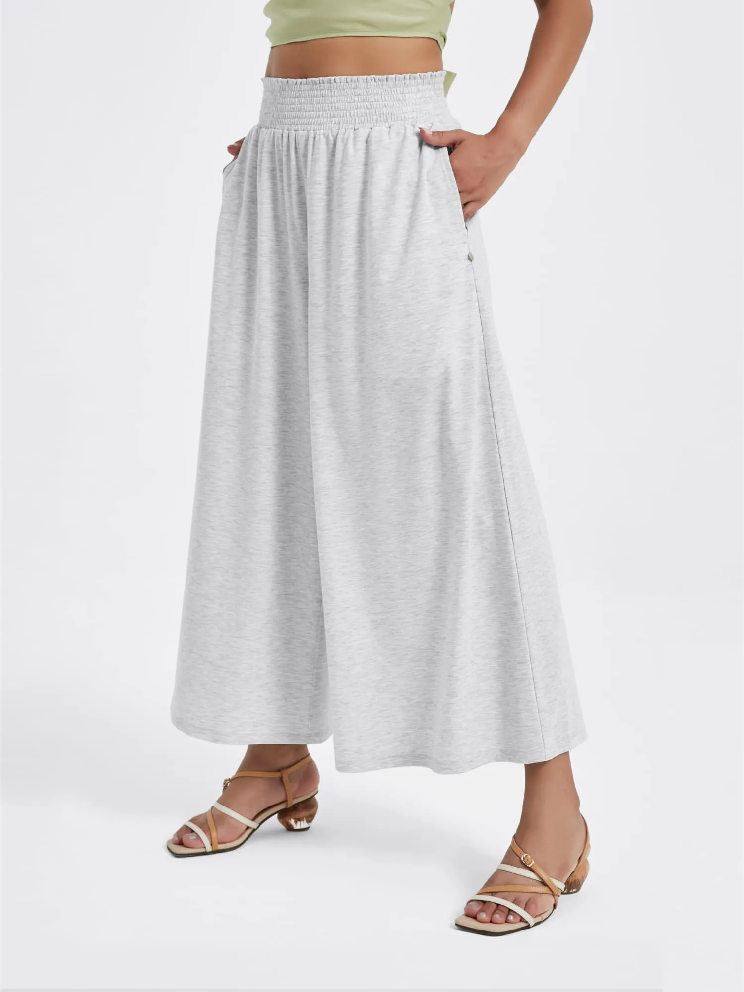 Waist Slimming Ankle Pants, Wide Leg sold by Supesu