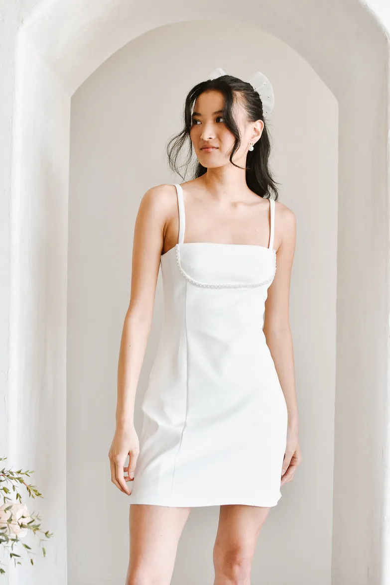 Colette Mini Dress with Pearl Detail sold by Confête product image thumbnail 5