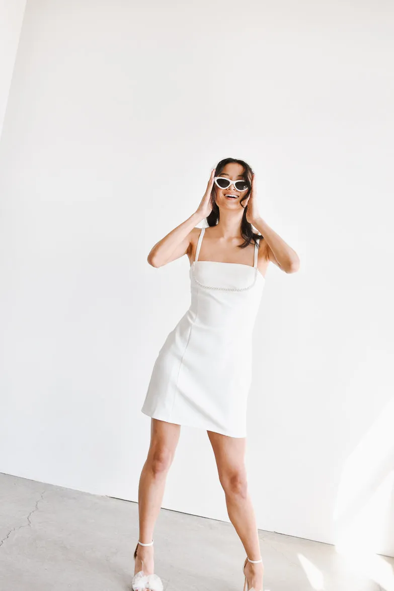 Colette Mini Dress with Pearl Detail sold by Confête product image thumbnail 2