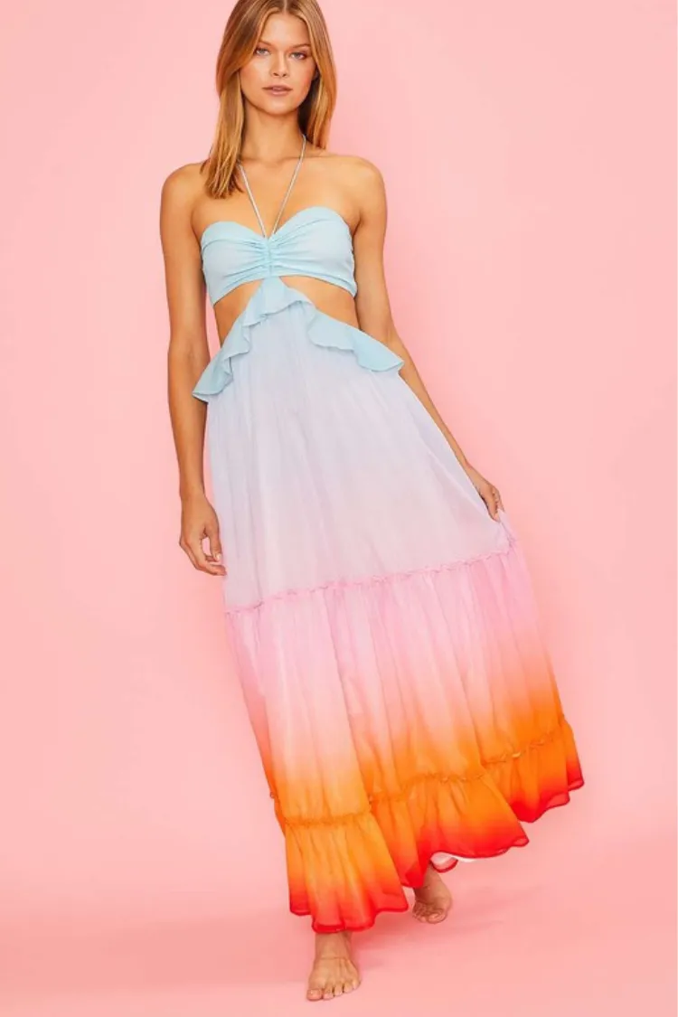 Sunset Ombre Maxi Dress sold by Confête