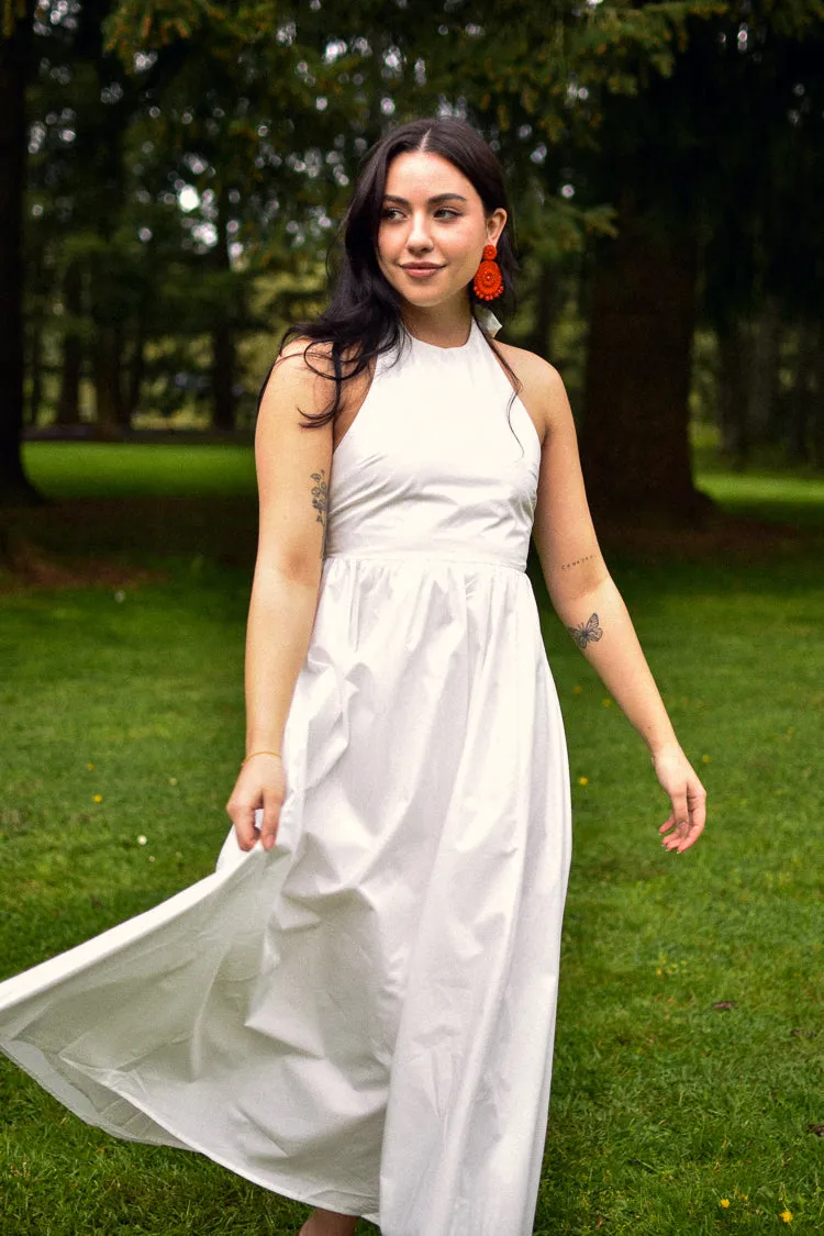 Farrah White Halter Midi Dress - FINAL SALE sold by Confête product image thumbnail 2