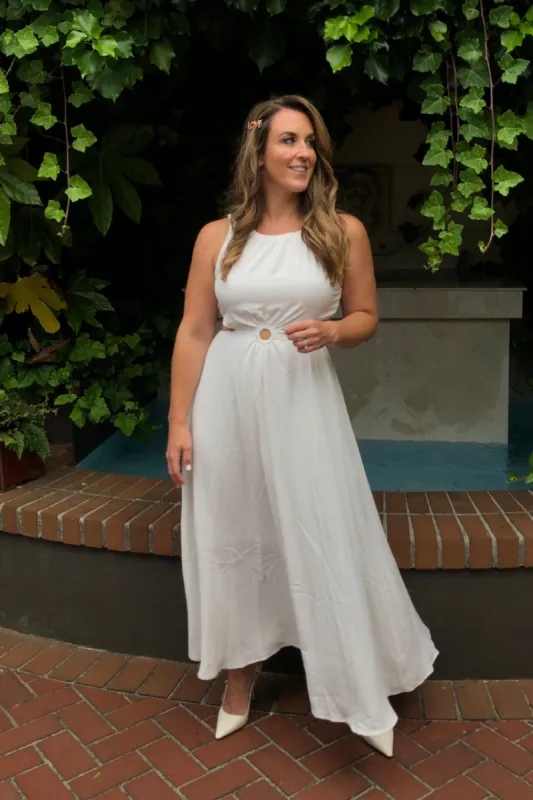 Malibu White Cutout Midi sold by Confête