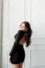 Danni Deep V Neck Mini Dress - Black - FINAL SALE sold by Confête