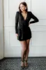 Danni Deep V Neck Mini Dress - Black - FINAL SALE sold by Confête