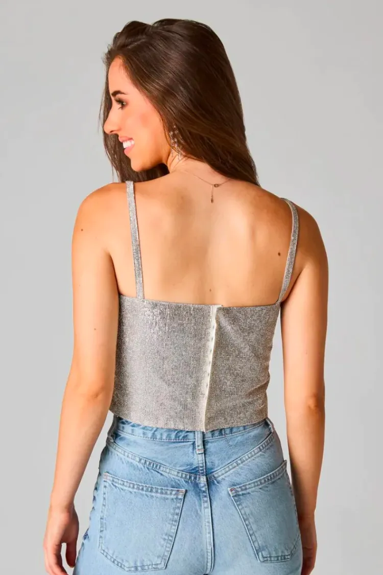 Girly Girl Rhinestone Crop Top sold by Confête product image thumbnail 5