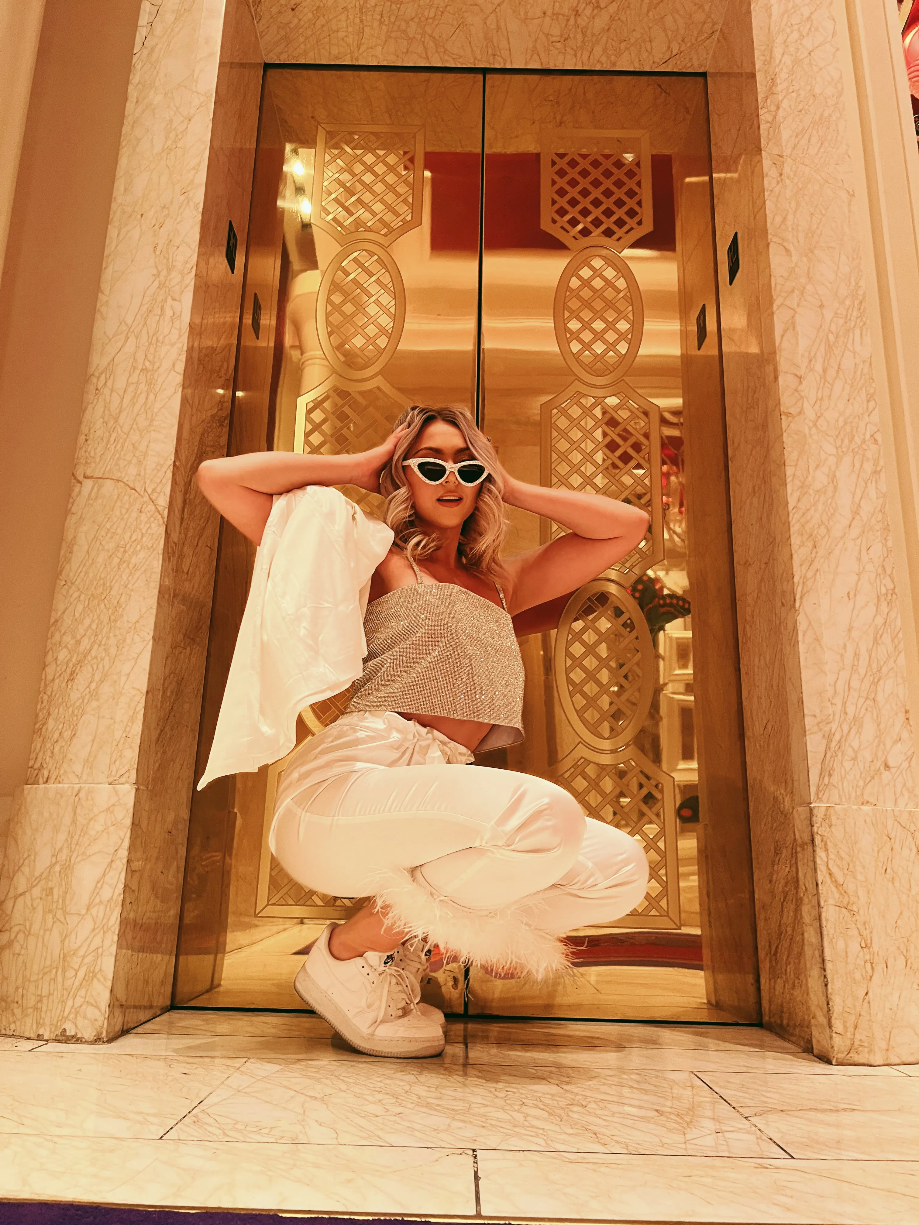 Girly Girl Rhinestone Crop Top sold by Confête