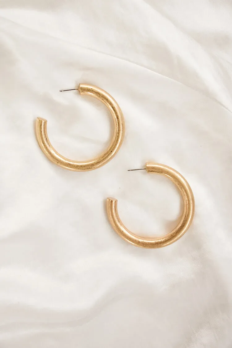 Athena Gold Hoops sold by Confête product image thumbnail 2
