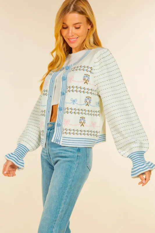 Madison Bow Cardigan made by Confête
