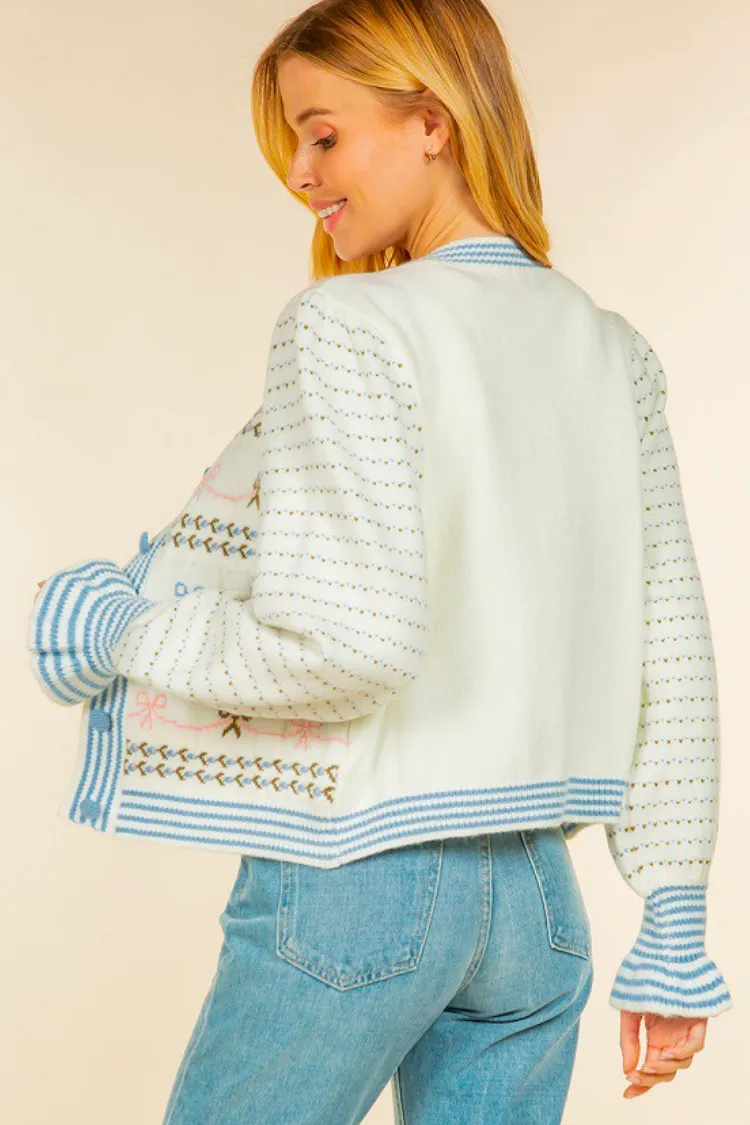 Madison Bow Cardigan sold by Confête product image thumbnail 2