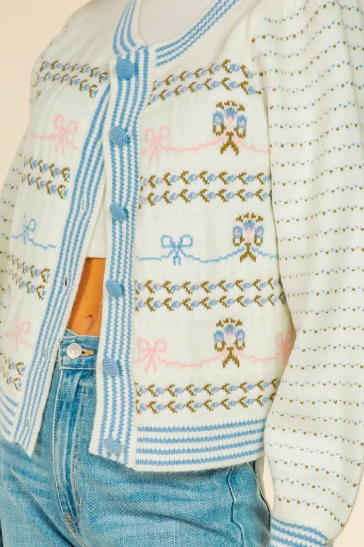 Madison Bow Cardigan sold by Confête product image thumbnail 3