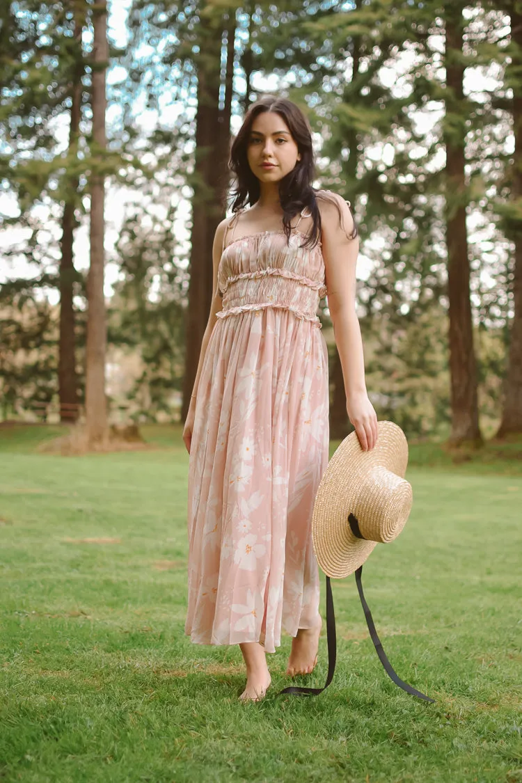 Gabby Pink Floral Midi Dress - FINAL SALE sold by Confête product image thumbnail 2