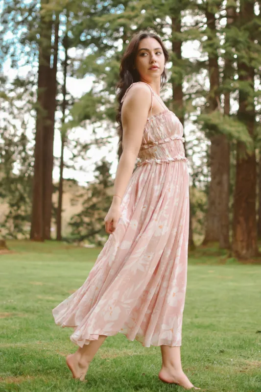 Gabby Pink Floral Midi Dress - FINAL SALE sold by Confête