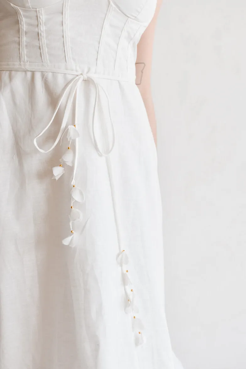 Chiara White Bustier-Style Midi Dress sold by Confête product image thumbnail 3