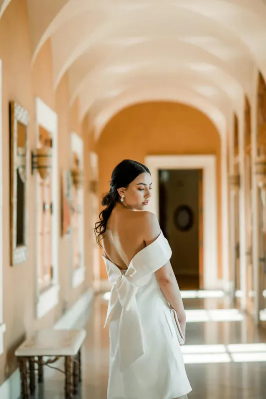 Eliza Bow Back Shift Dress sold by Confête