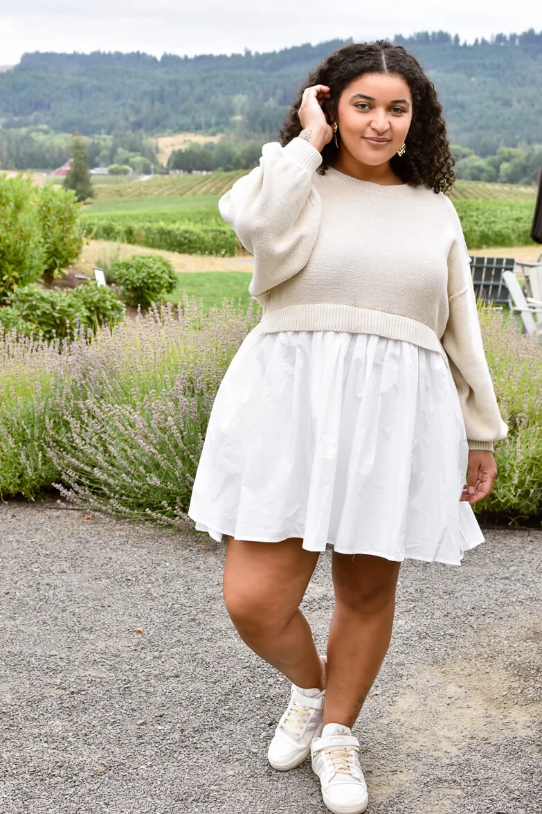 Isabel Mixed Media Mini Dress sold by Confête product image thumbnail 4