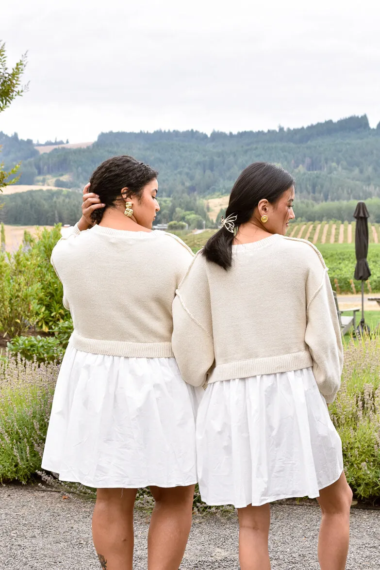 Isabel Mixed Media Mini Dress sold by Confête product image thumbnail 3