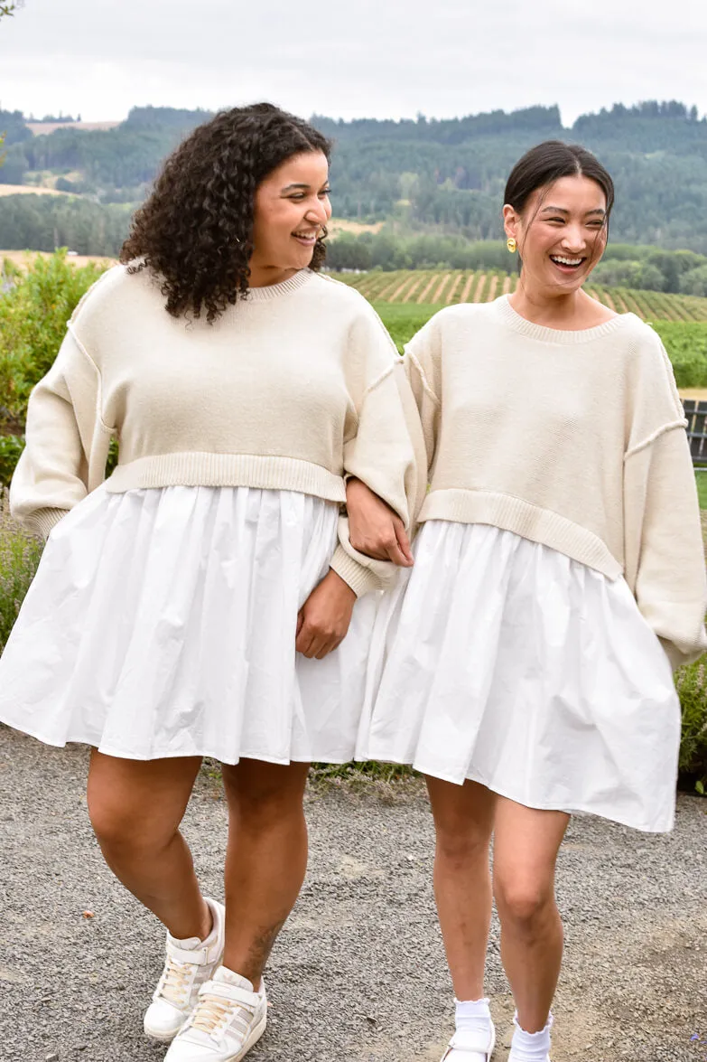 Isabel Mixed Media Mini Dress sold by Confête product image thumbnail 2