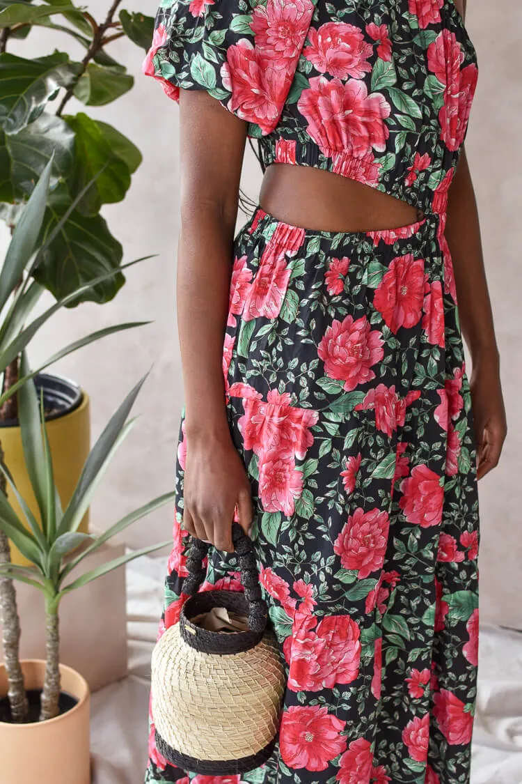 Floral One Shoulder Midi Dress - FINAL SALE sold by Confête product image thumbnail 4