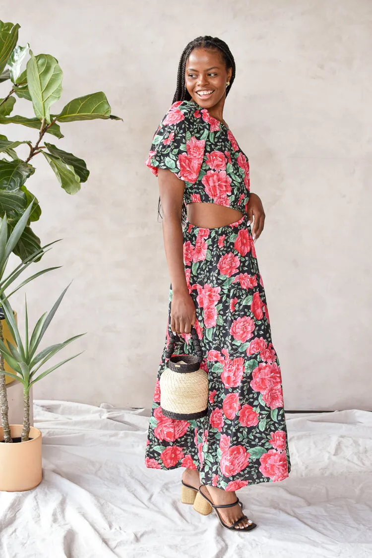 Floral One Shoulder Midi Dress - FINAL SALE sold by Confête product image thumbnail 3