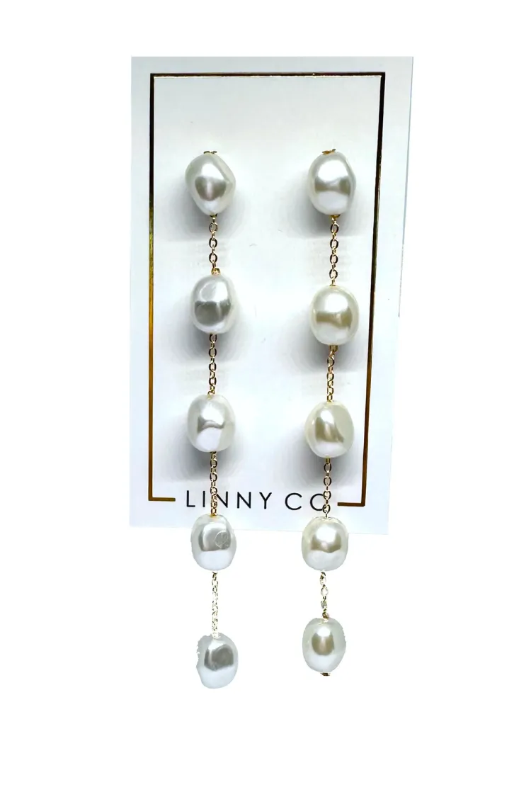 Sydney Pearl Drop Earrings sold by Confête product image thumbnail 2