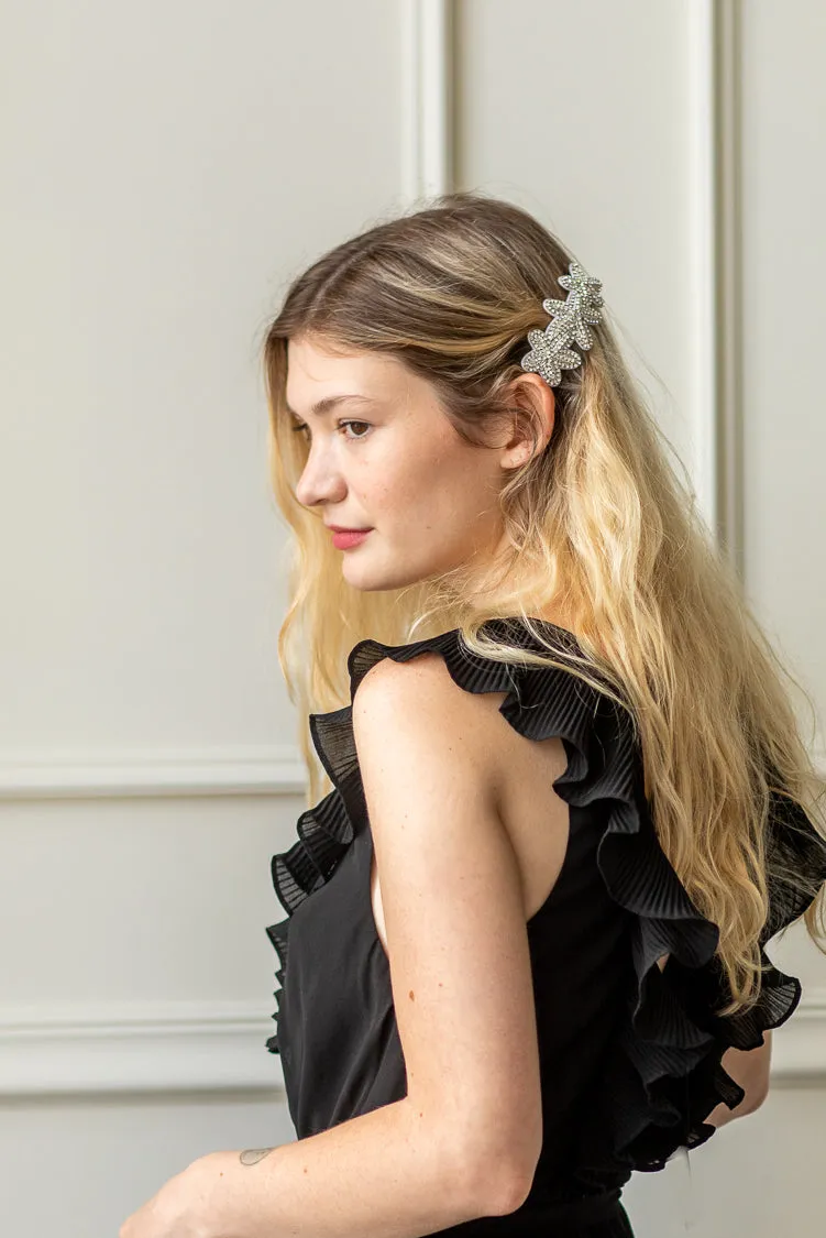 Ravello Deep V Pleated Maxi Dress - Black - FINAL SALE sold by Confête product image thumbnail 2