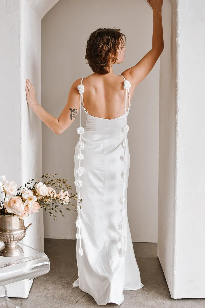 Belle Rosette Maxi Dress sold by Confête