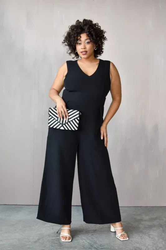 Aldridge Classic Black Wide Legged Jumpsuit - FINAL SALE sold by Confête