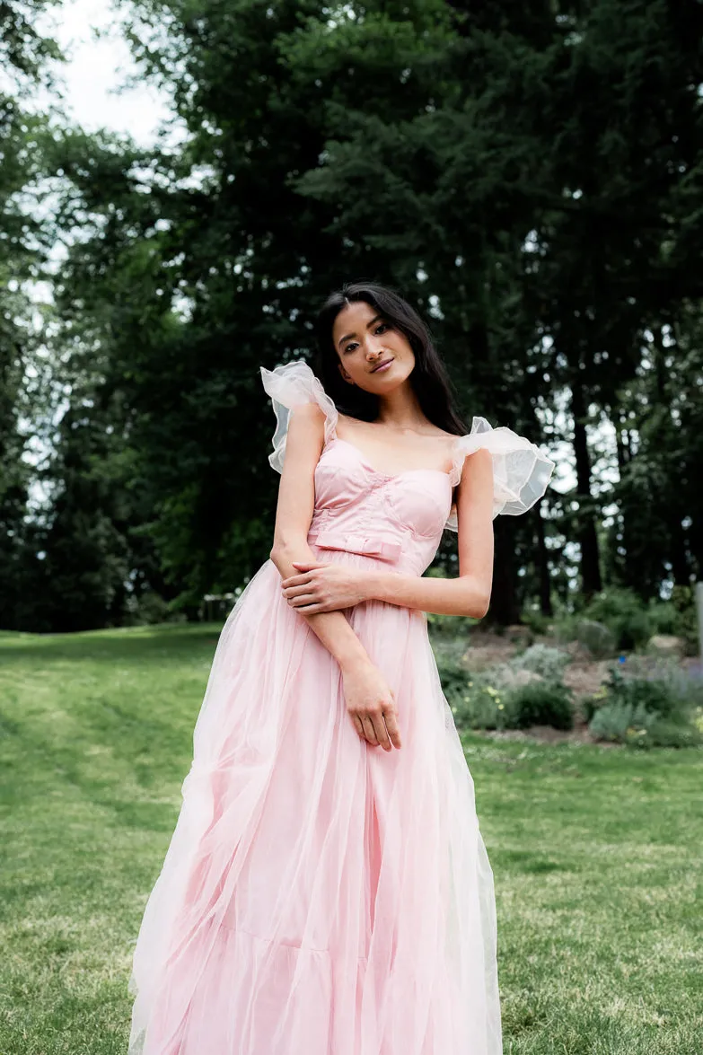 Orsay Flutter Sleeve Maxi Dress - Pink sold by Confête product image thumbnail 4