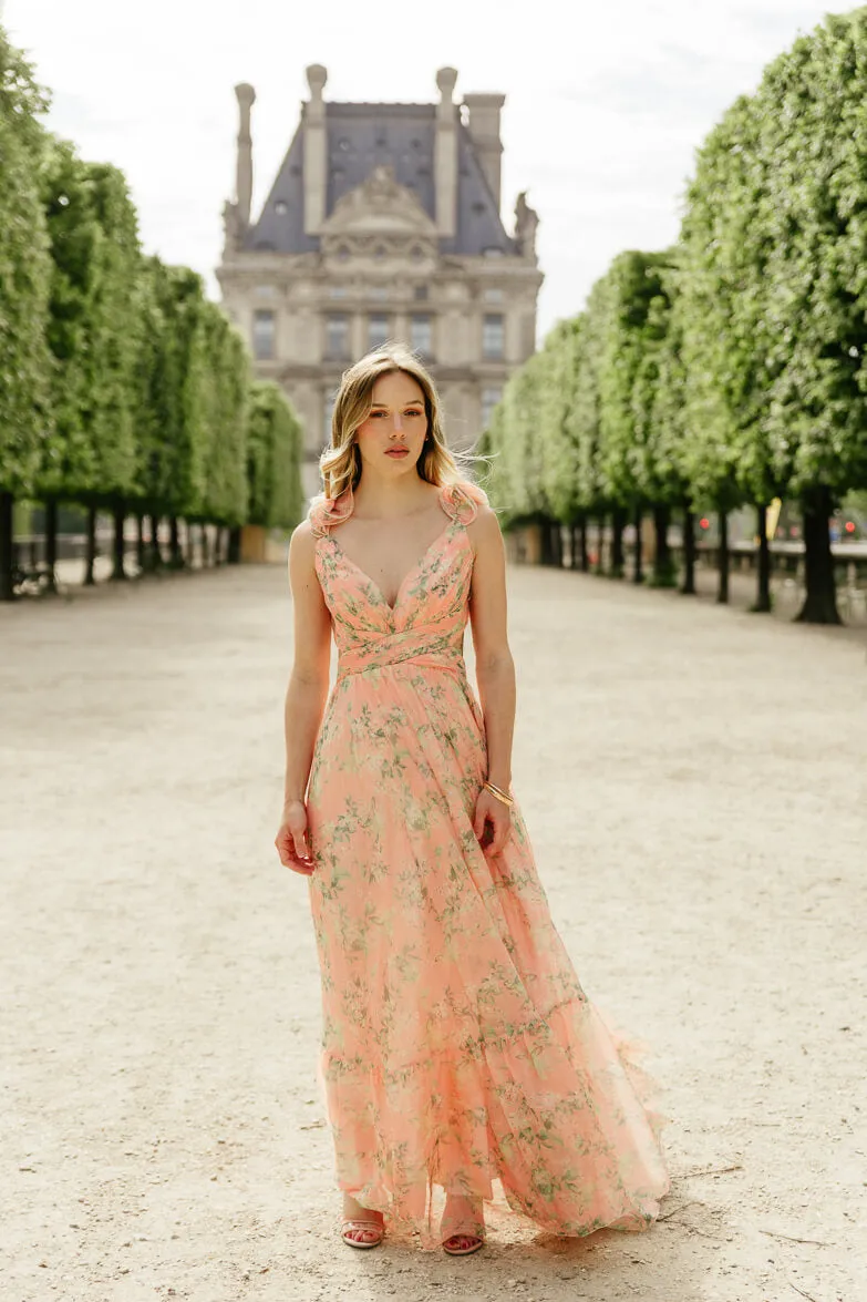 Fleur Ruffle Shoulder Maxi Dress sold by Confête product image thumbnail 2