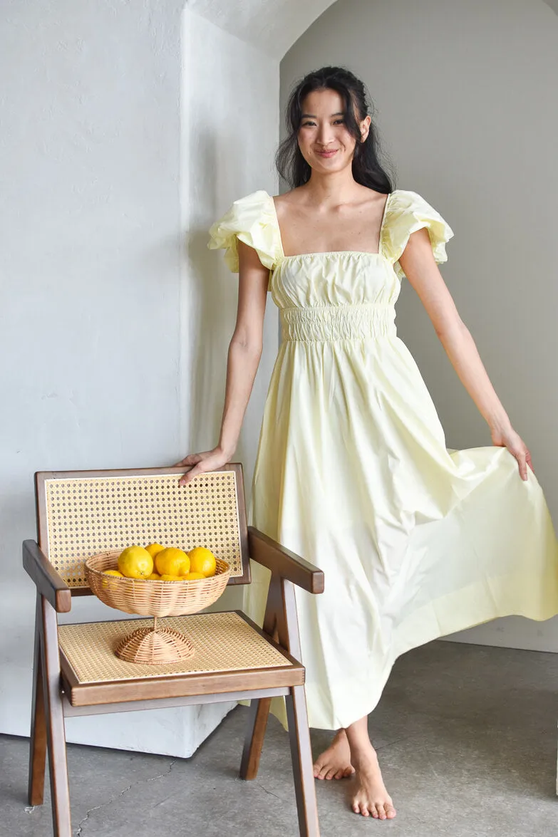 Polly Butter Yellow Puff Sleeve Midi Dress - FINAL SALE sold by Confête product image thumbnail 5