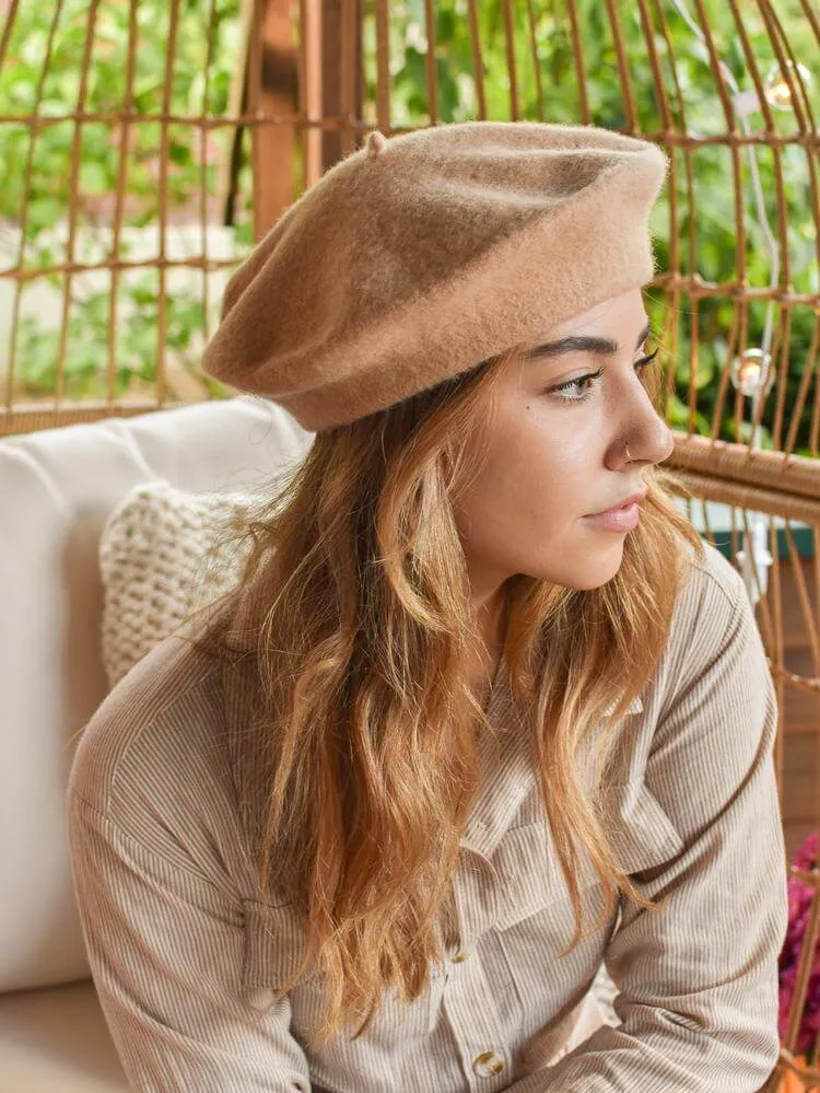Camel Beret - FINAL SALE sold by Confête product image thumbnail 2