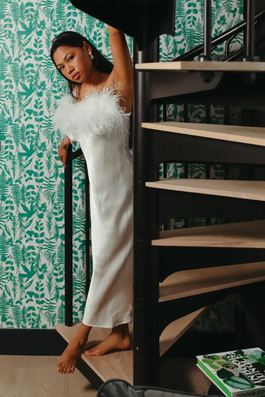 Boheme Slipdress with Feathers - FINAL SALE sold by Confête
