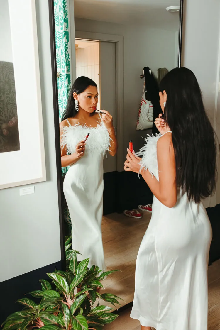 Boheme Slipdress with Feathers - FINAL SALE sold by Confête product image thumbnail 2